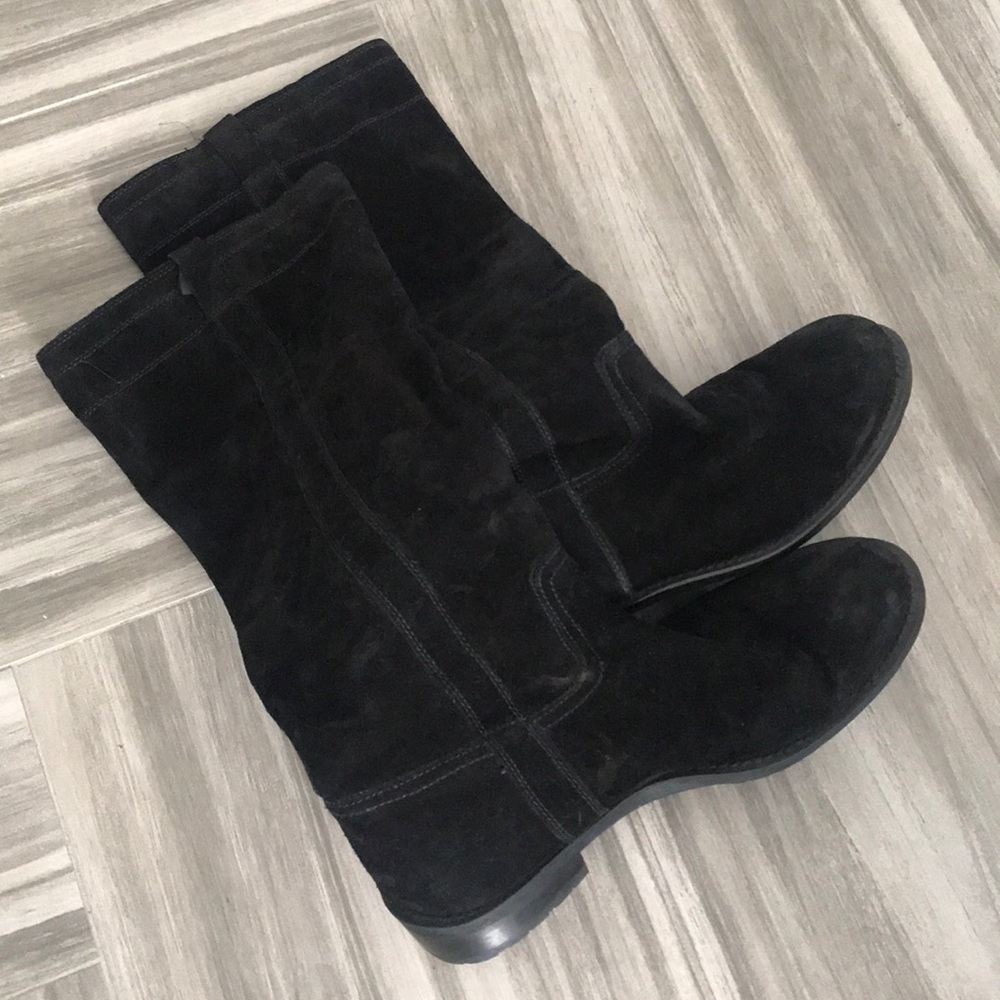 Black suede boots- reserved